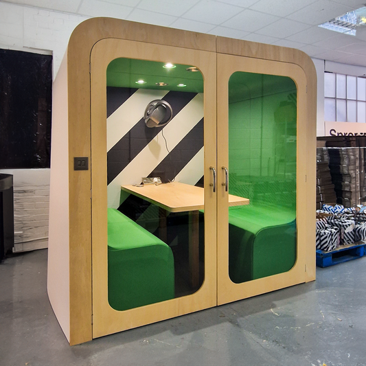 Quad office pod designed for group meetings